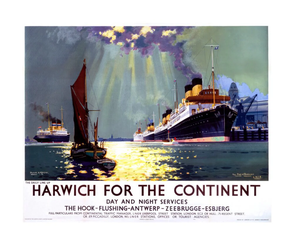 'Harwich for the Continent', LNER poster, 1940. - Image 29