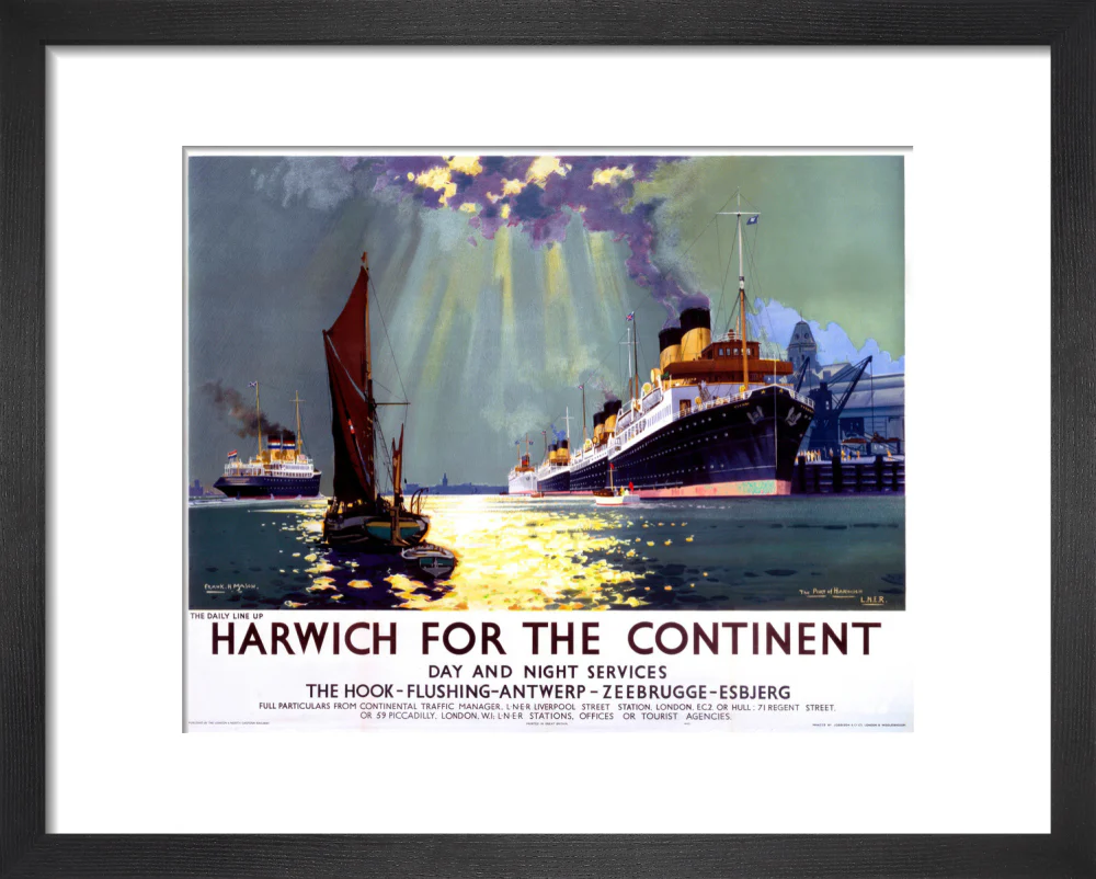 'Harwich for the Continent', LNER poster, 1940. - Image 3