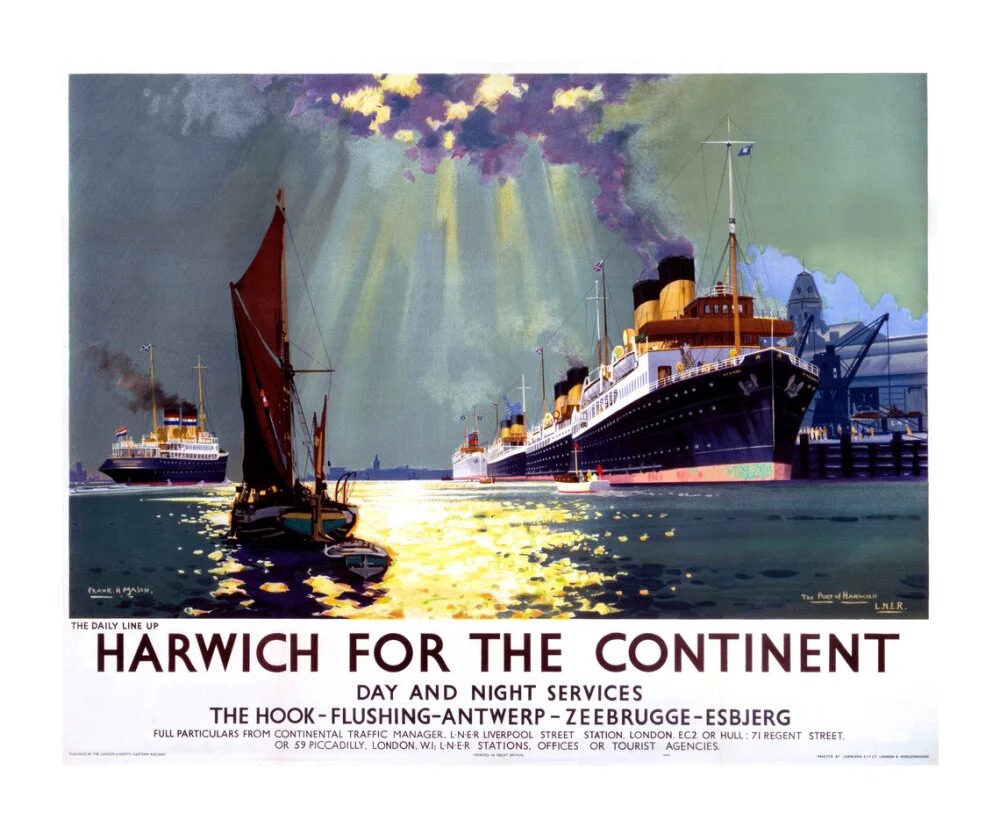 'Harwich for the Continent', LNER poster, 1940. - Image 30