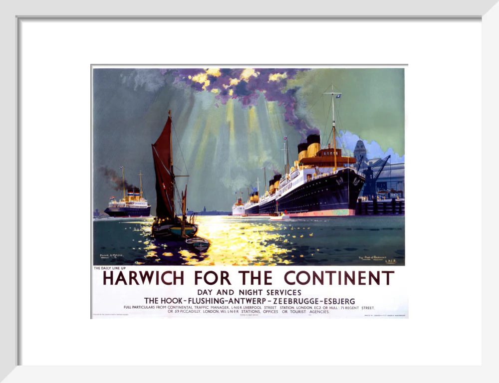 'Harwich for the Continent', LNER poster, 1940. - Image 42