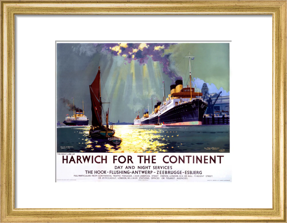 'Harwich for the Continent', LNER poster, 1940. - Image 43