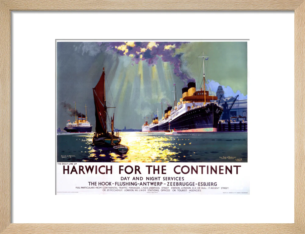'Harwich for the Continent', LNER poster, 1940. - Image 44