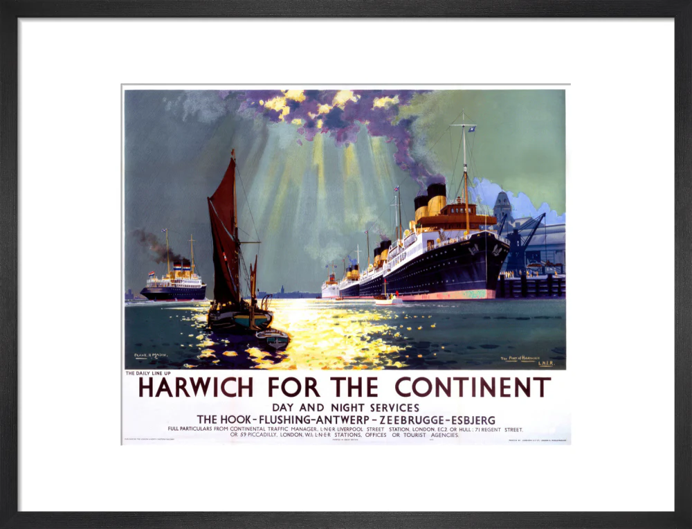 'Harwich for the Continent', LNER poster, 1940. - Image 46