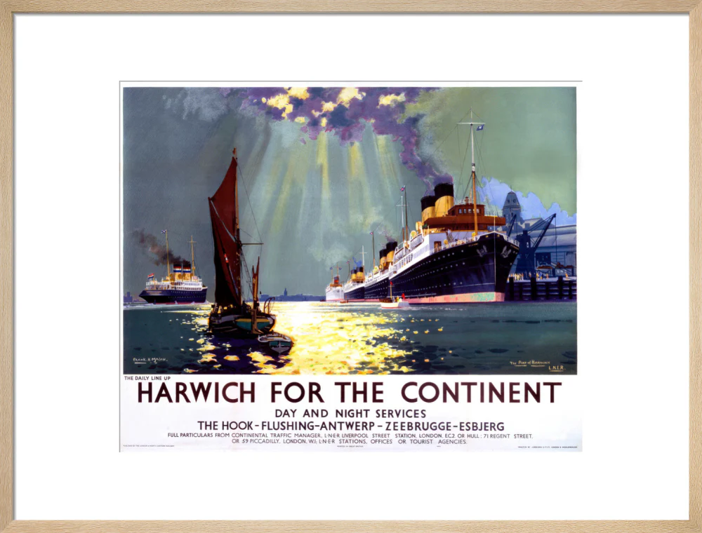 'Harwich for the Continent', LNER poster, 1940. - Image 54