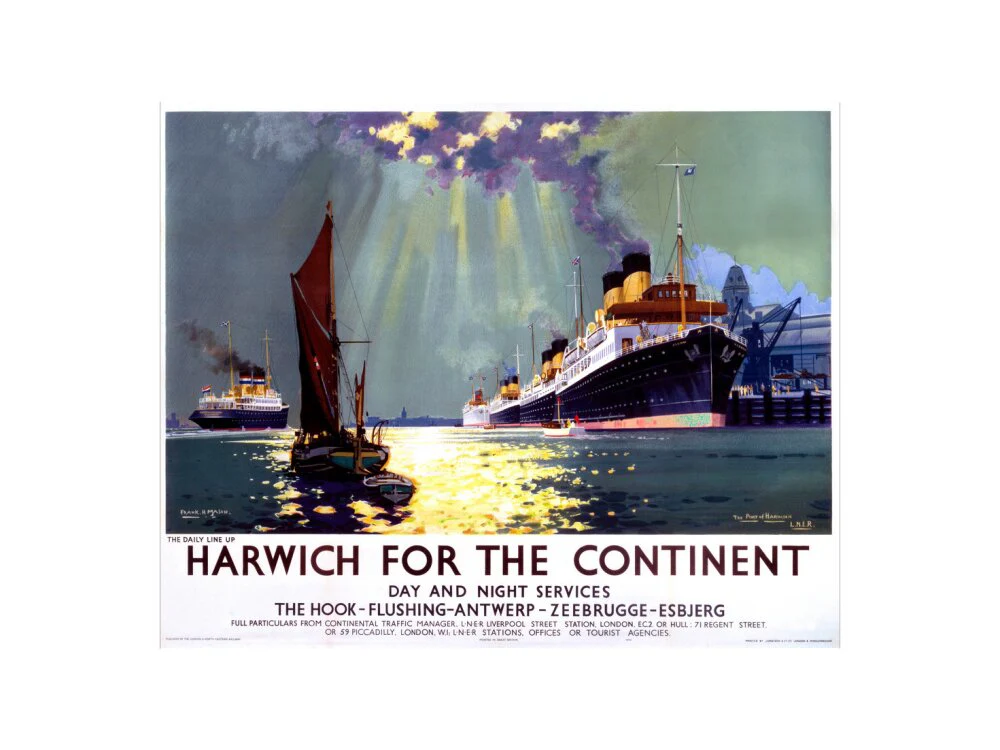 'Harwich for the Continent', LNER poster, 1940. - Image 55