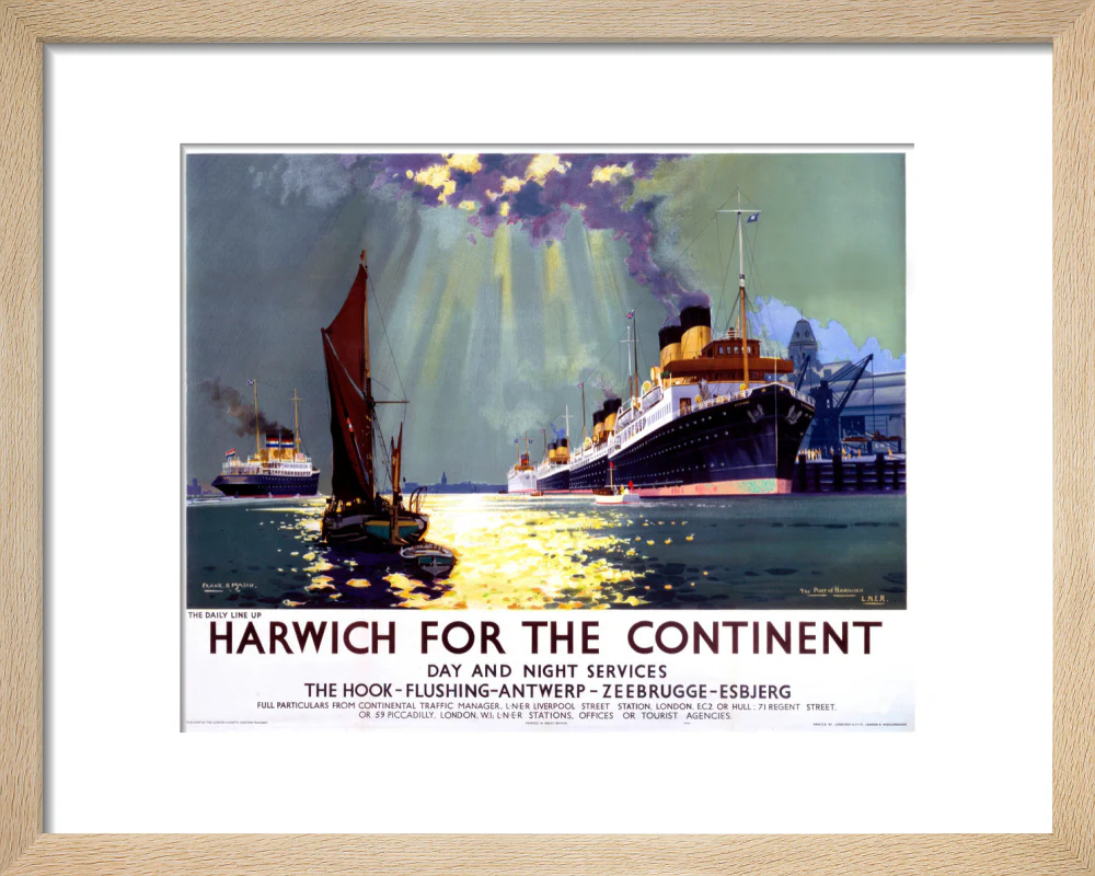 'Harwich for the Continent', LNER poster, 1940. - Image 6