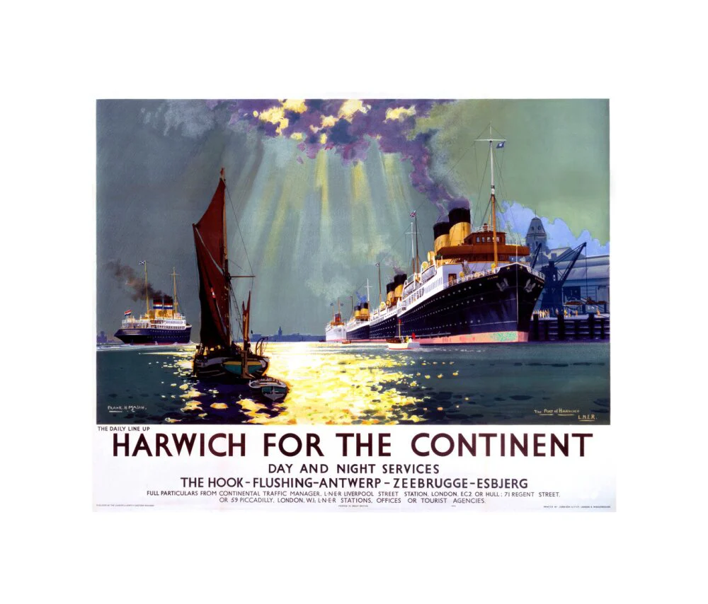 'Harwich for the Continent', LNER poster, 1940. - Image 60