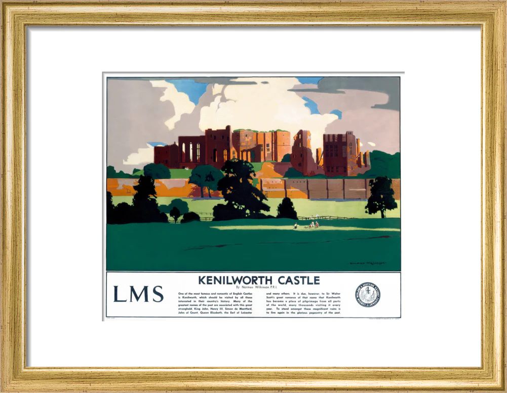 'Kenilworth Castle', LMS poster, 1929. - Image 10