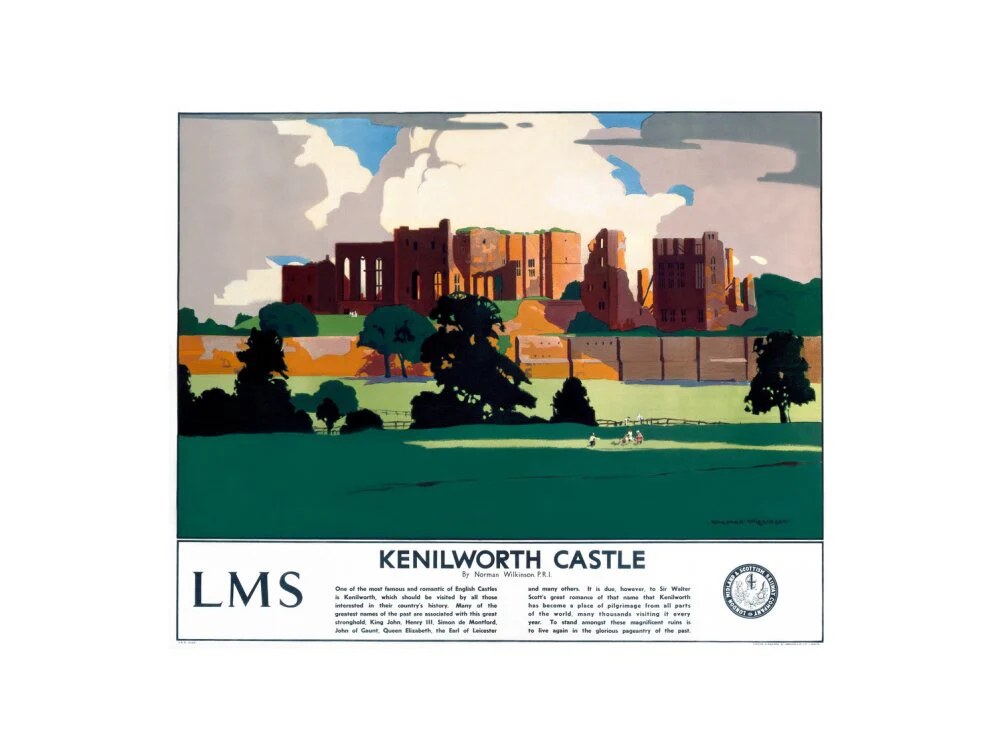 'Kenilworth Castle', LMS poster, 1929. - Image 17