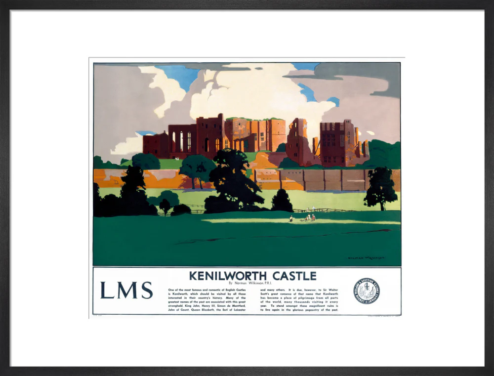 'Kenilworth Castle', LMS poster, 1929. - Image 18