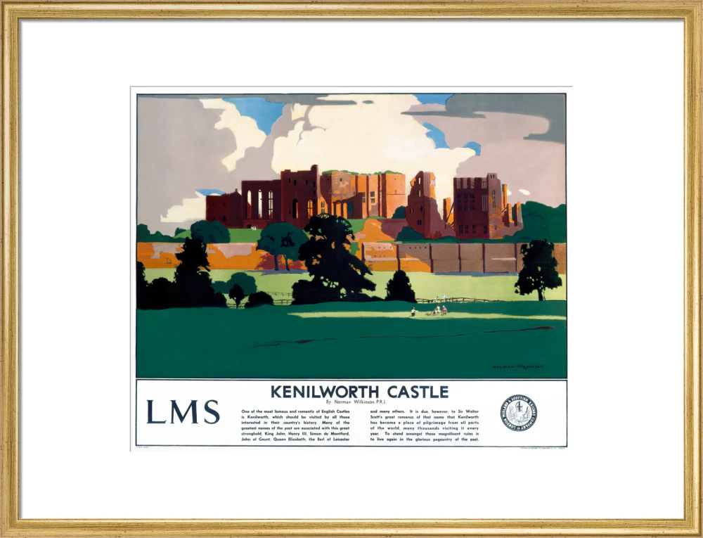 'Kenilworth Castle', LMS poster, 1929. - Image 20