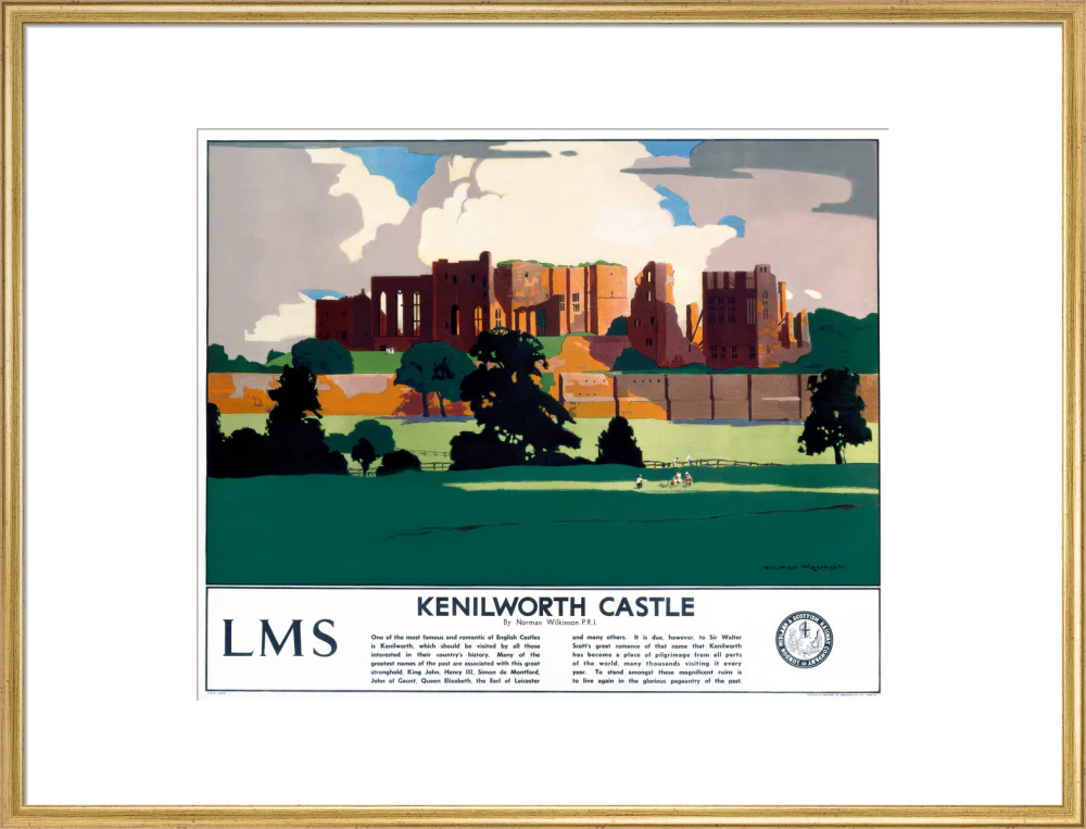 'Kenilworth Castle', LMS poster, 1929. - Image 25