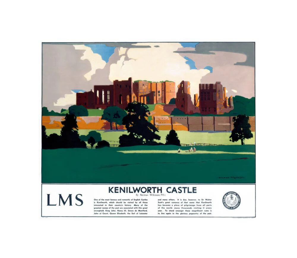 'Kenilworth Castle', LMS poster, 1929. - Image 27