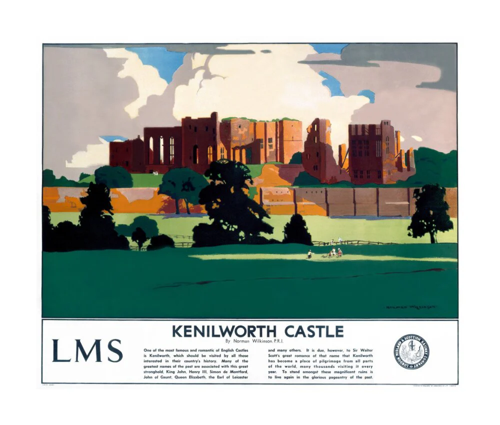 'Kenilworth Castle', LMS poster, 1929. - Image 29