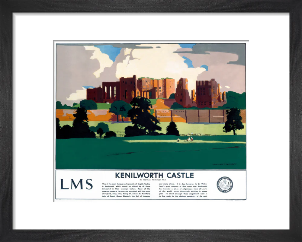 'Kenilworth Castle', LMS poster, 1929. - Image 3