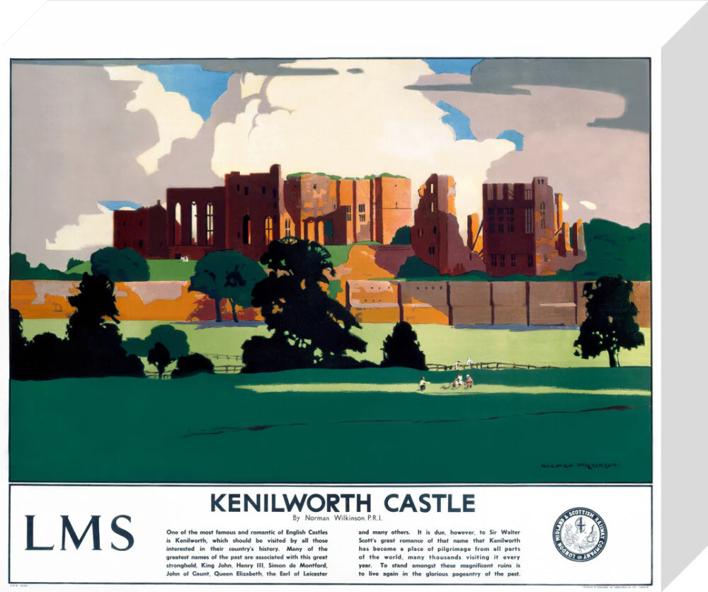 'Kenilworth Castle', LMS poster, 1929. - Image 31