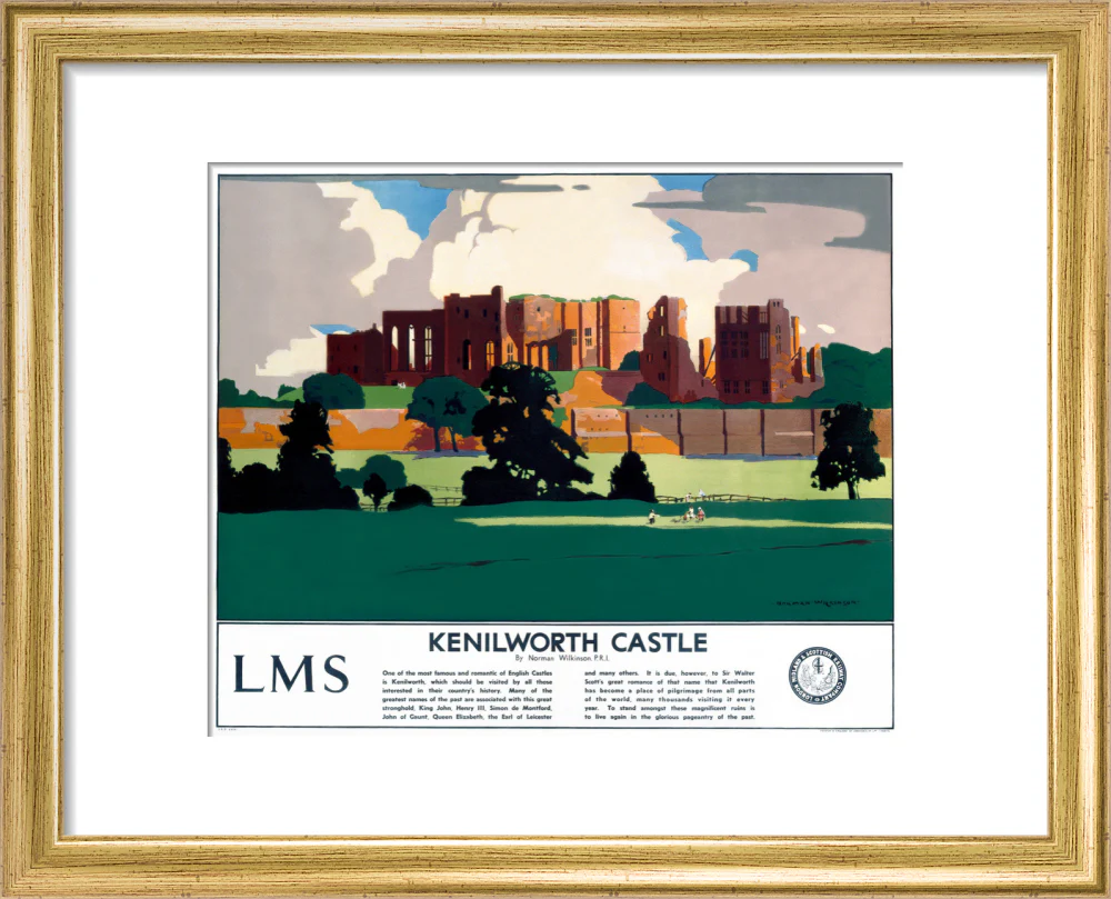 'Kenilworth Castle', LMS poster, 1929. - Image 38