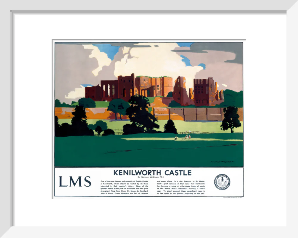 'Kenilworth Castle', LMS poster, 1929. - Image 4