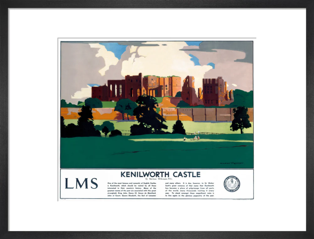 'Kenilworth Castle', LMS poster, 1929. - Image 46