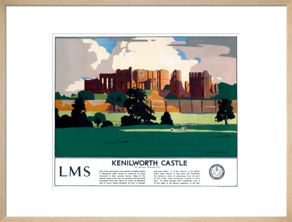 'Kenilworth Castle', LMS poster, 1929. - Image 54