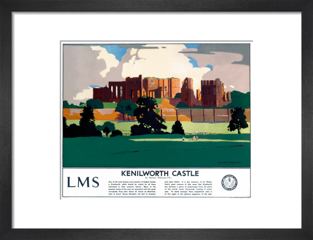 'Kenilworth Castle', LMS poster, 1929. - Image 8