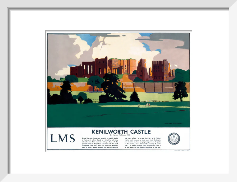 'Kenilworth Castle', LMS poster, 1929. - Image 9