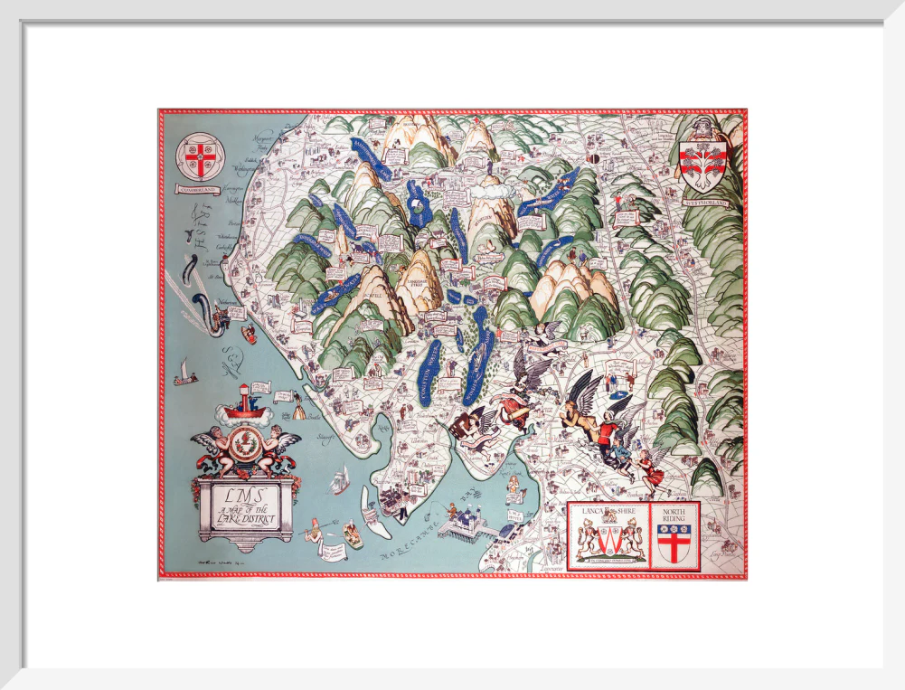 'A Map of the Lake District', LMS poster, 1923-1947. - Image 14