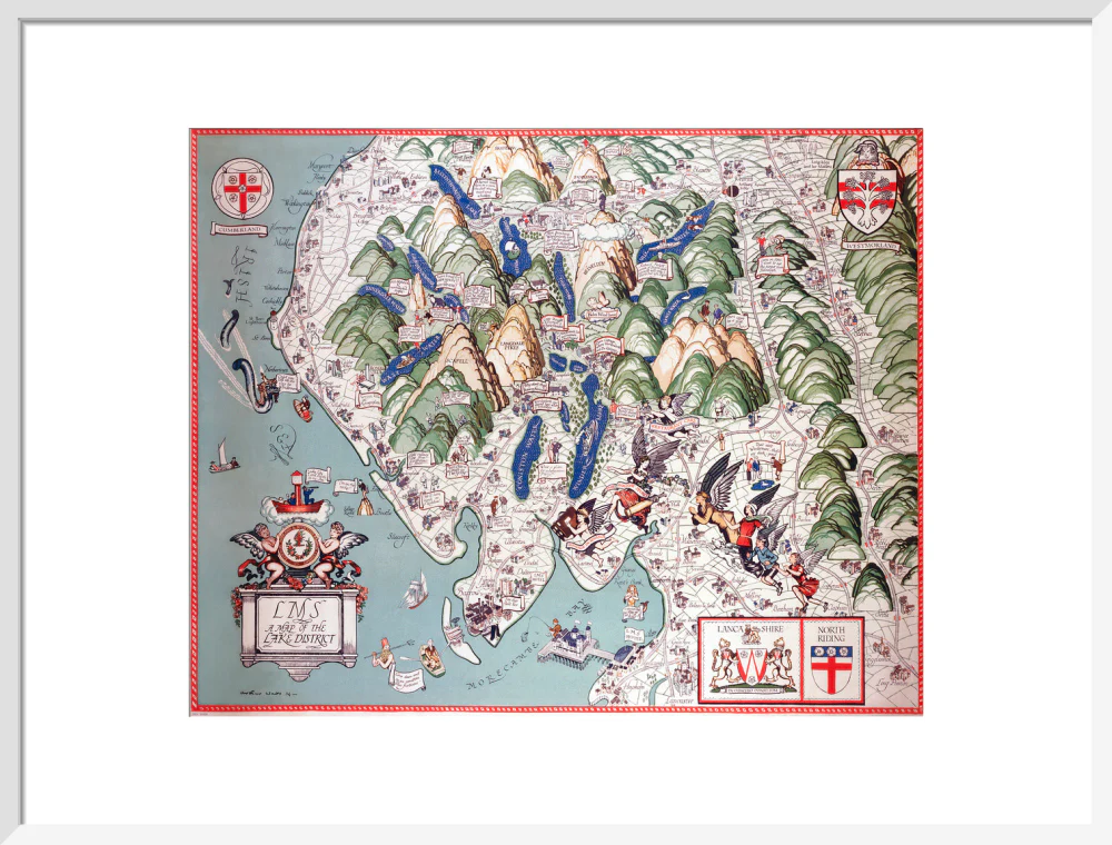'A Map of the Lake District', LMS poster, 1923-1947. - Image 19