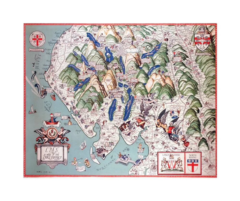 'A Map of the Lake District', LMS poster, 1923-1947. - Image 28