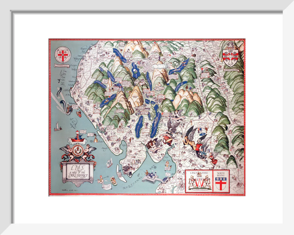 'A Map of the Lake District', LMS poster, 1923-1947. - Image 4