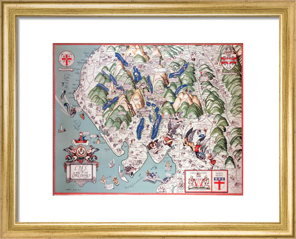 'A Map of the Lake District', LMS poster, 1923-1947. - Image 71