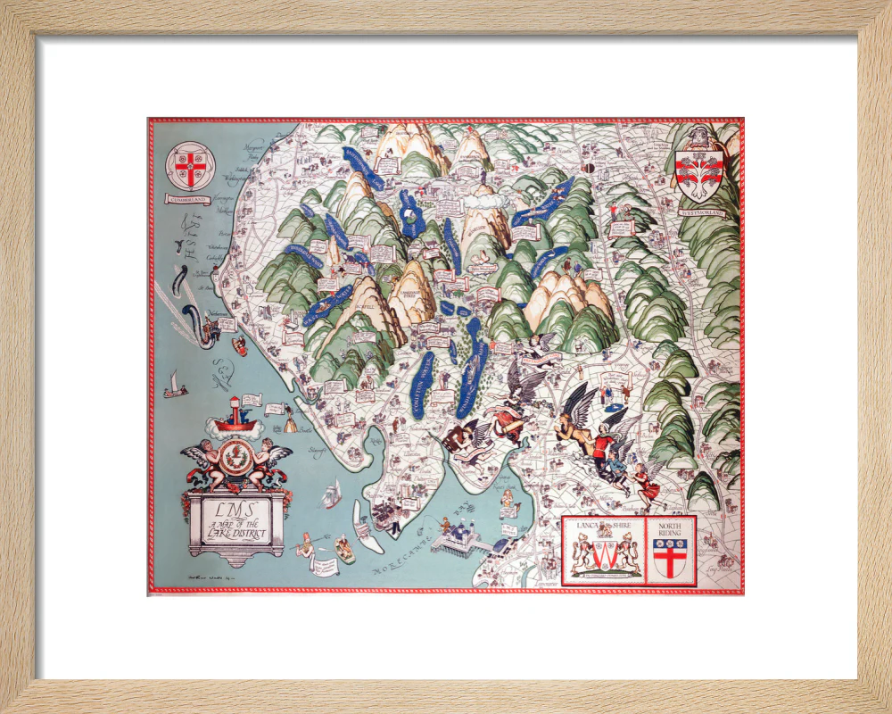 'A Map of the Lake District', LMS poster, 1923-1947. - Image 72