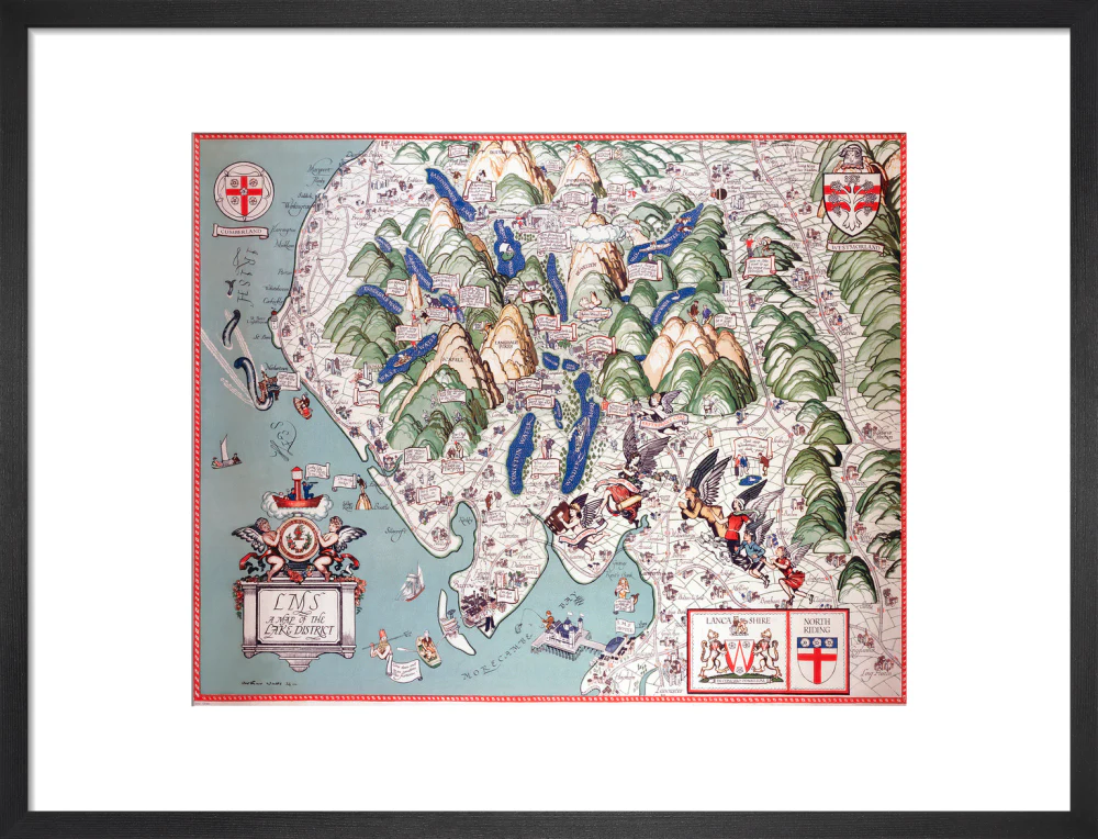 'A Map of the Lake District', LMS poster, 1923-1947. - Image 79