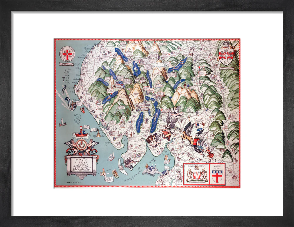 'A Map of the Lake District', LMS poster, 1923-1947. - Image 8