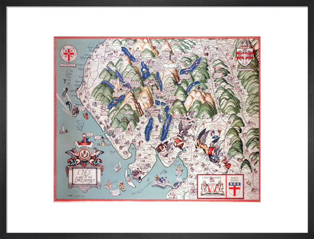 'A Map of the Lake District', LMS poster, 1923-1947. - Image 84