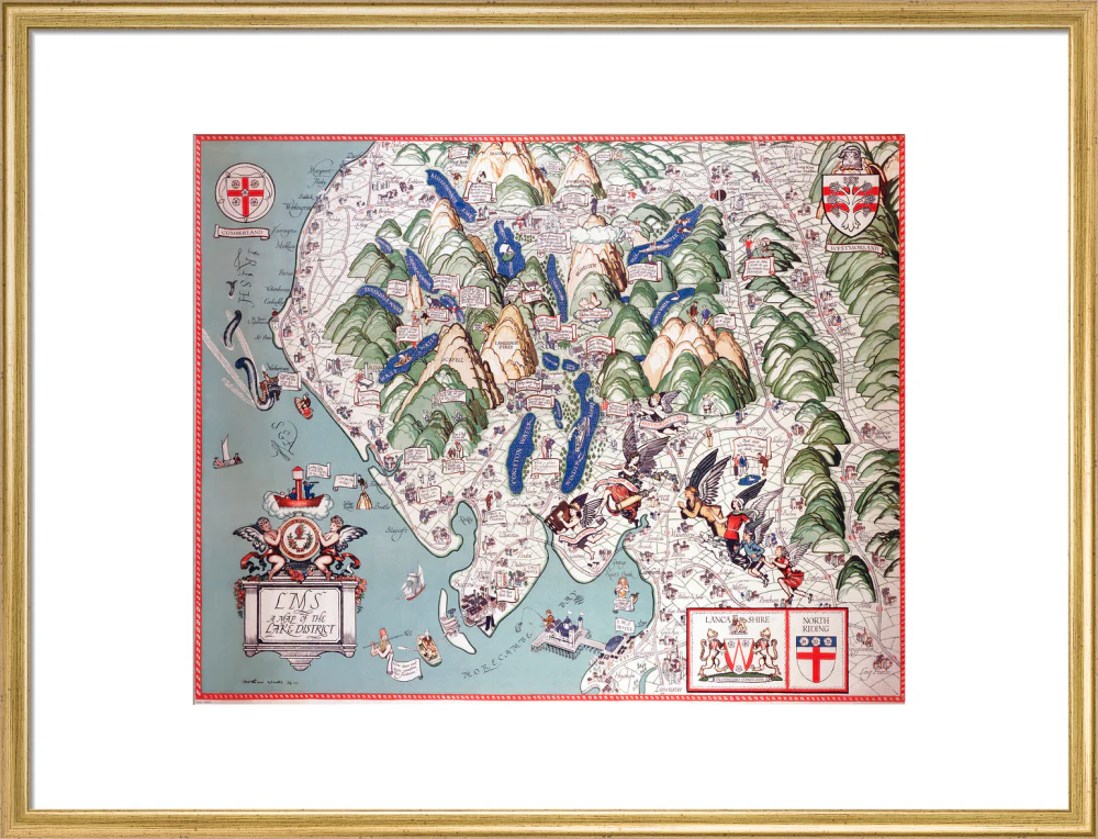 'A Map of the Lake District', LMS poster, 1923-1947. - Image 86