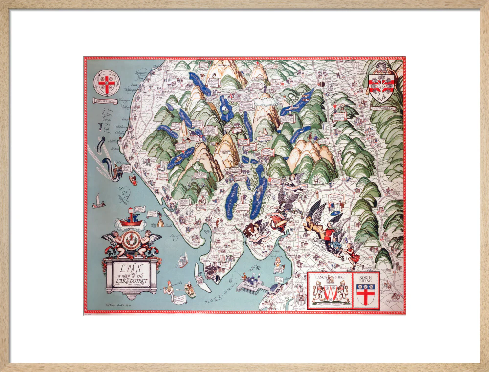 'A Map of the Lake District', LMS poster, 1923-1947. - Image 87