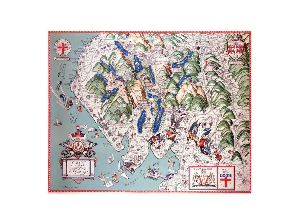 'A Map of the Lake District', LMS poster, 1923-1947. - Image 88