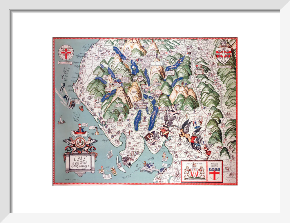 'A Map of the Lake District', LMS poster, 1923-1947. - Image 9