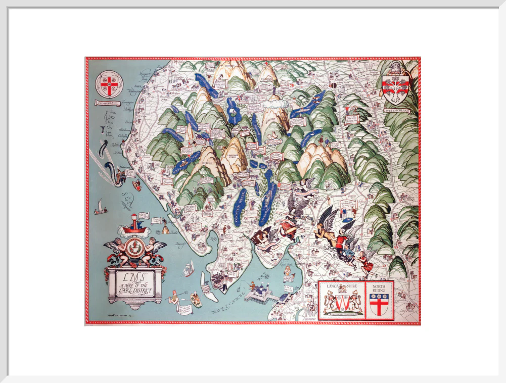 'A Map of the Lake District', LMS poster, 1923-1947. - Image 90