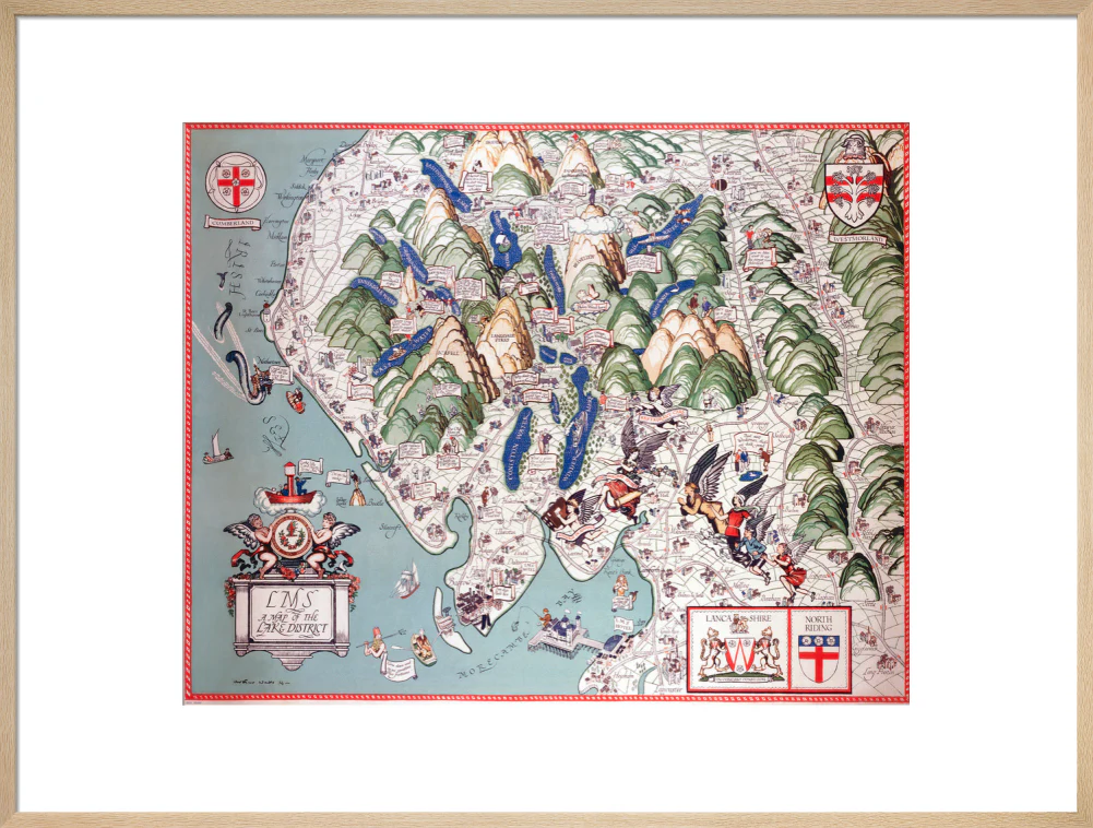 'A Map of the Lake District', LMS poster, 1923-1947. - Image 92