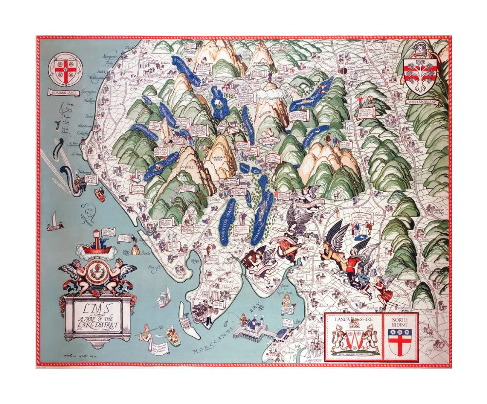'A Map of the Lake District', LMS poster, 1923-1947. - Image 95