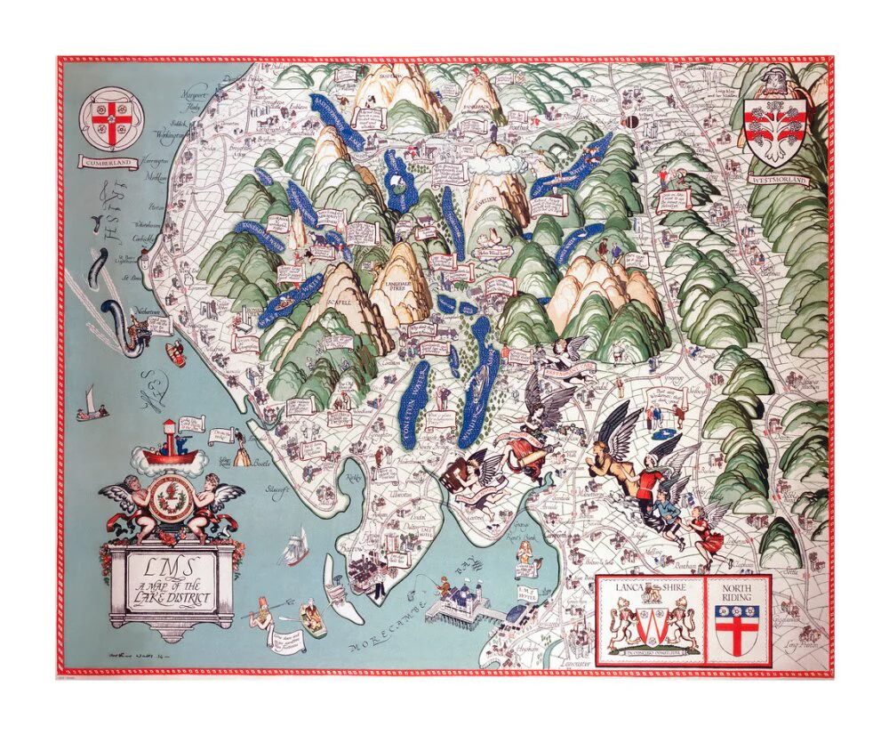 'A Map of the Lake District', LMS poster, 1923-1947. - Image 96