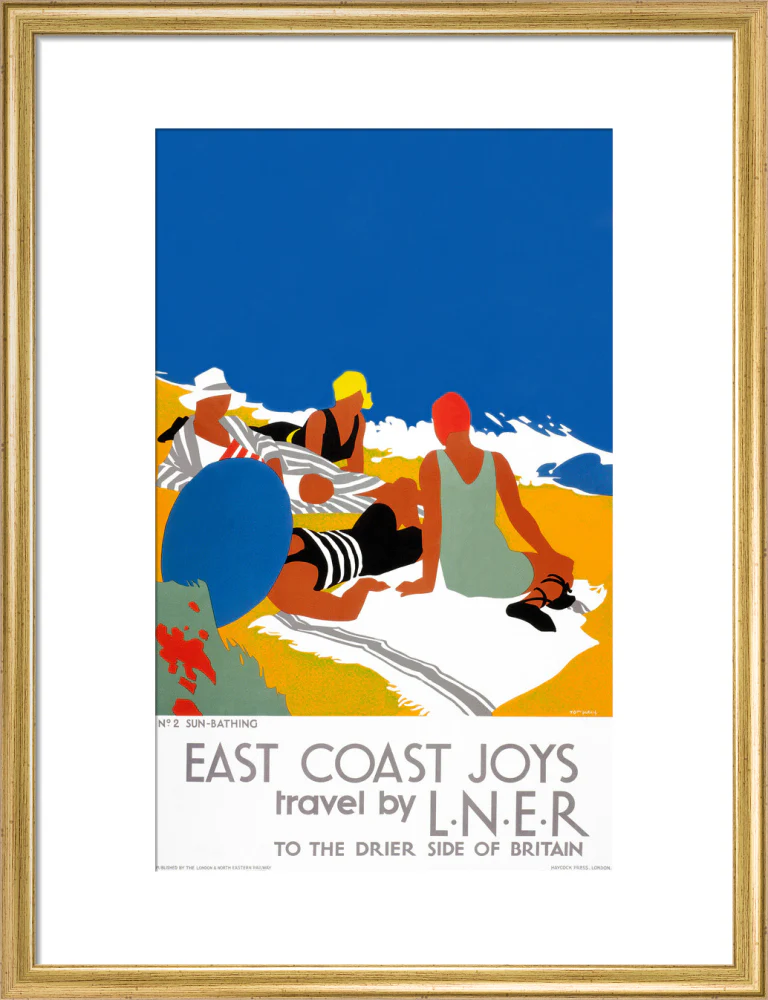 'East Coast Joys No 2 - Sun-bathing', LNER poster, 1931. - Image 15