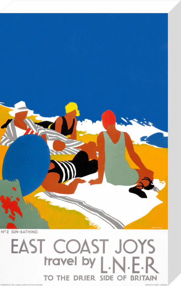 'East Coast Joys No 2 - Sun-bathing', LNER poster, 1931. - Image 32