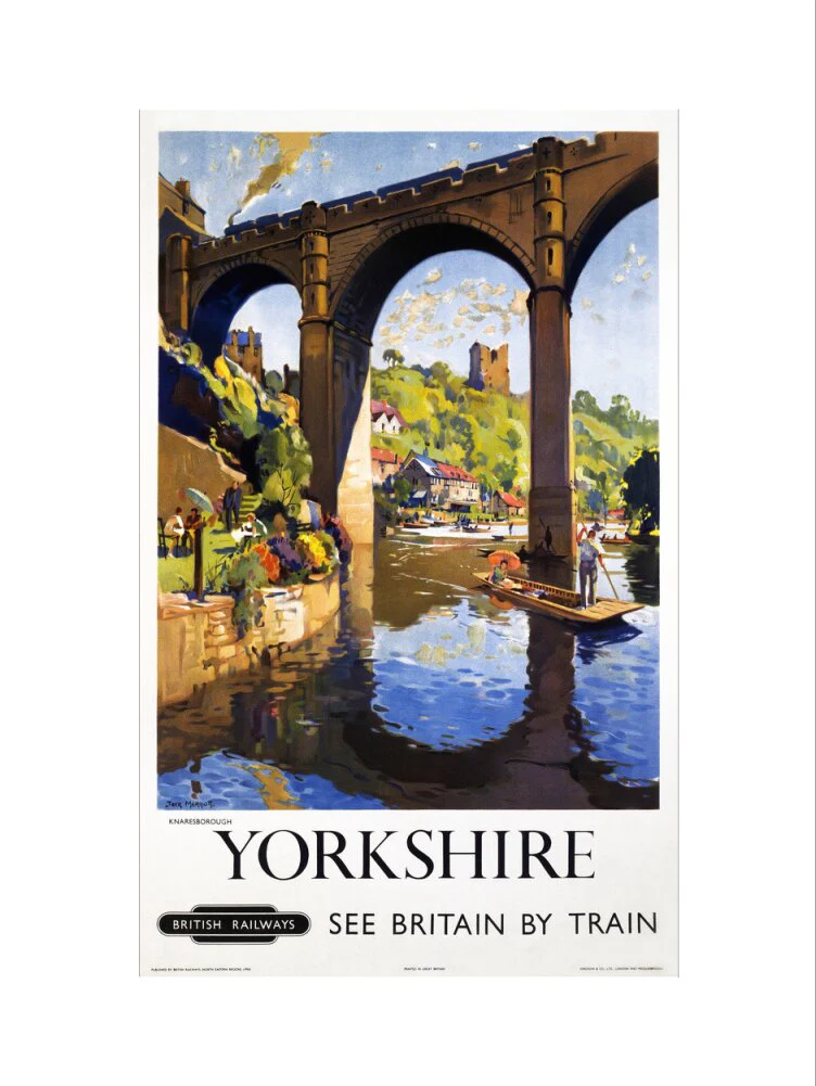 'Knaresborough, Yorkshire', BR poster, 1954. - Image 12