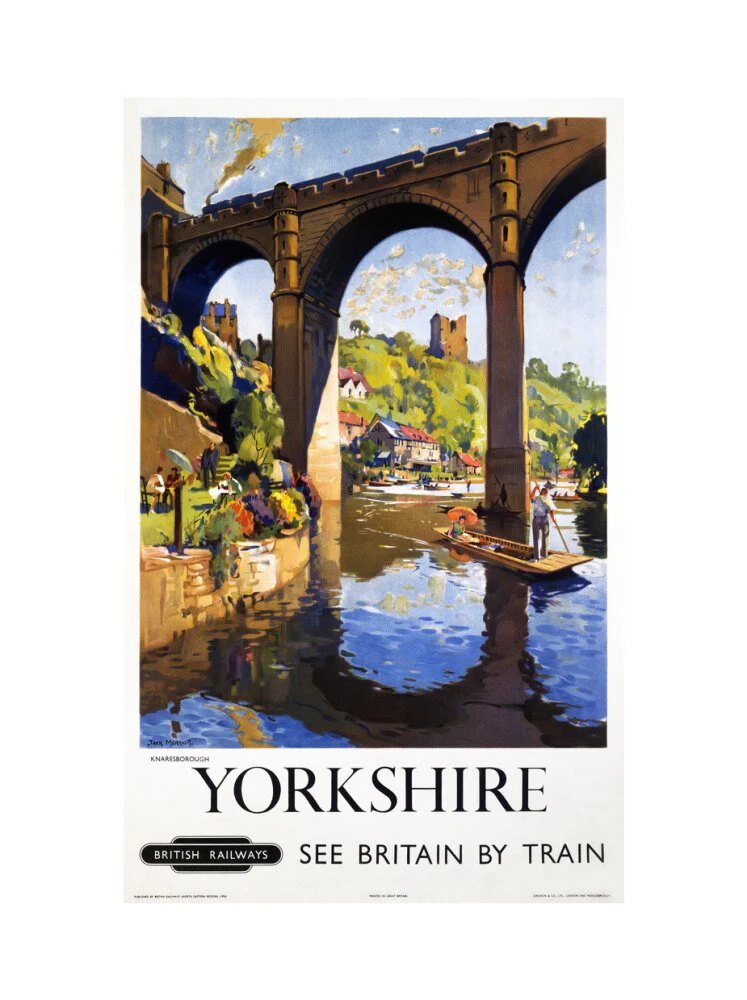 'Knaresborough, Yorkshire', BR poster, 1954. - Image 22