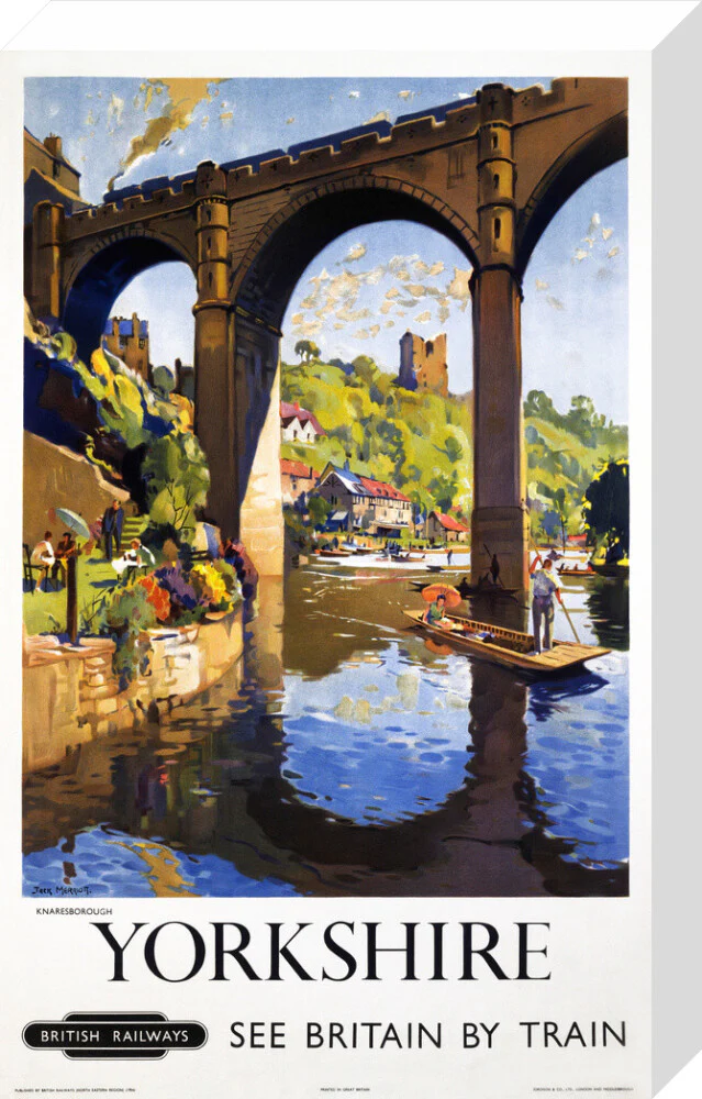 'Knaresborough, Yorkshire', BR poster, 1954. - Image 32