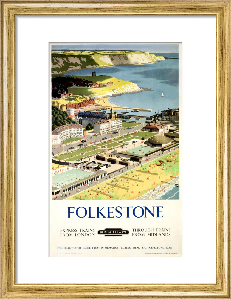BR(SR) poster. Folkestone by Ronald Lampitt - Image 10