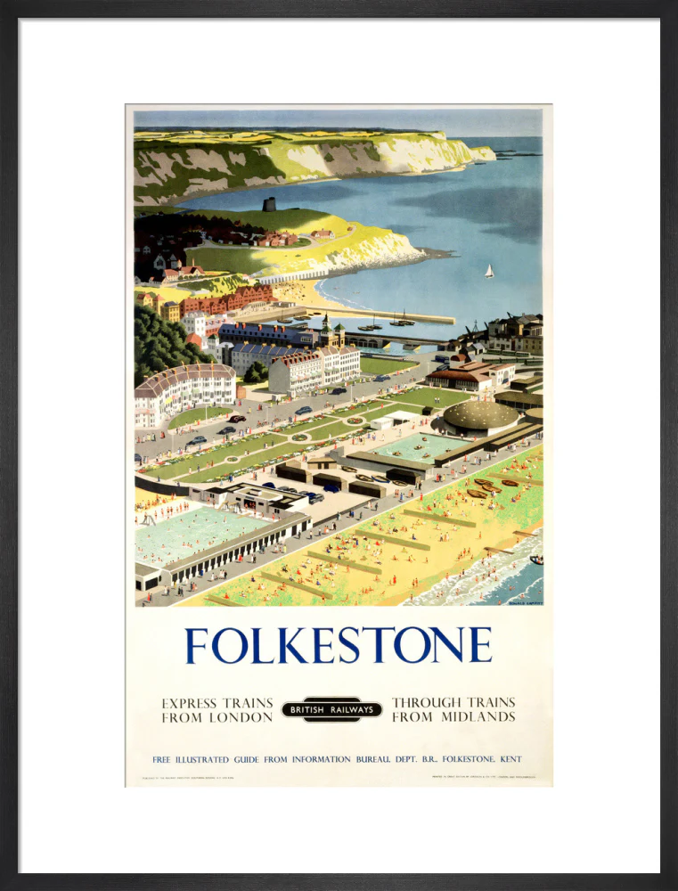 BR(SR) poster. Folkestone by Ronald Lampitt - Image 18